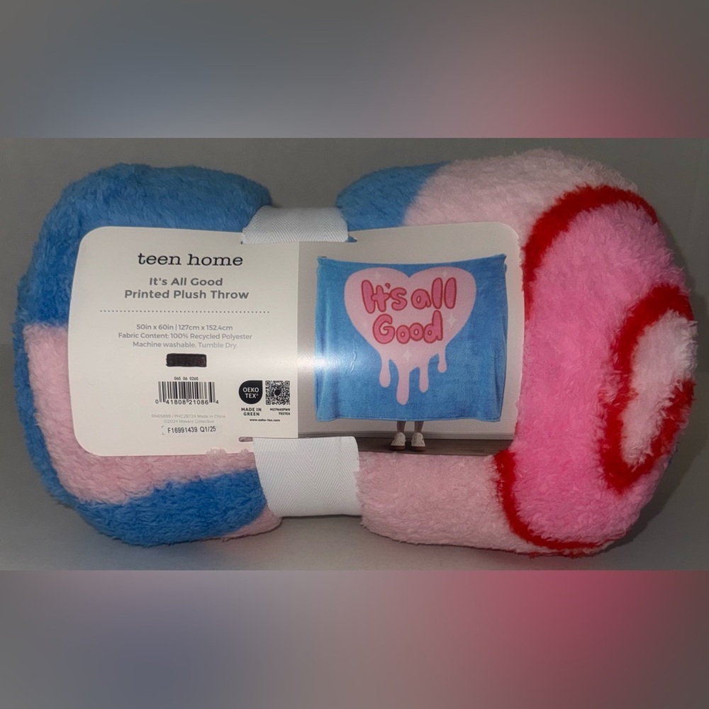 Teen Home It’s All Good Printed Plush Throw Blanket - Picture 8 of 8